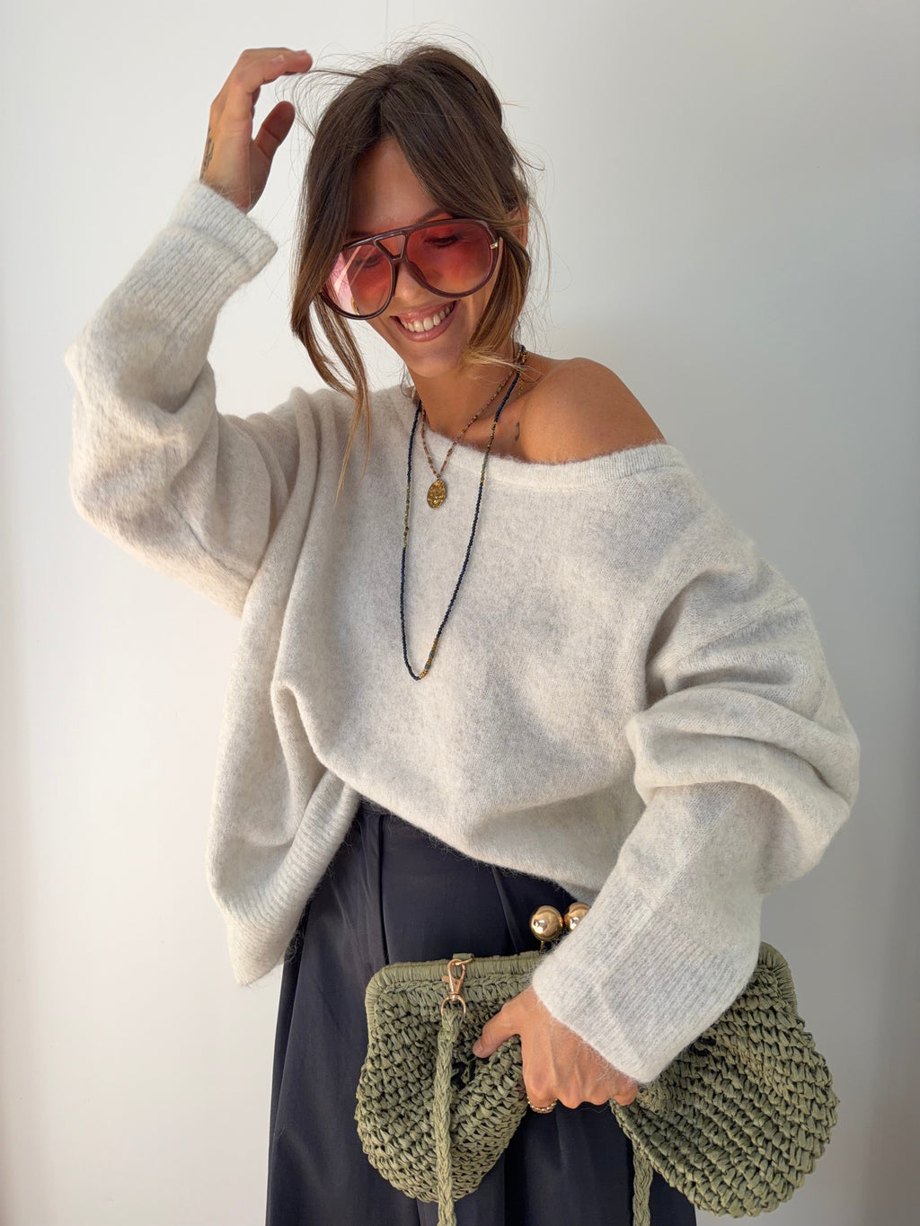 Pull Rome - gris chiné