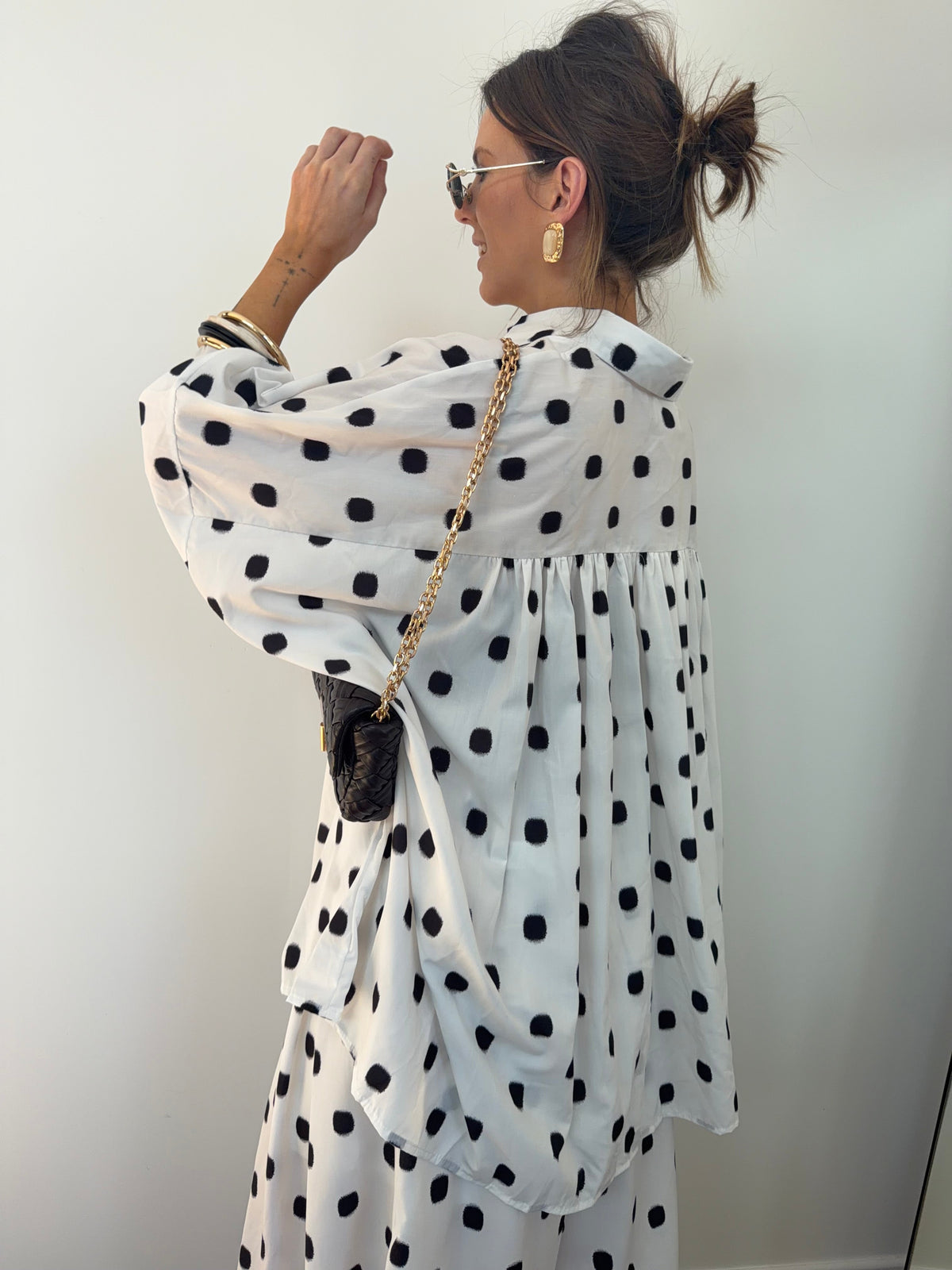 Chemise à gros pois