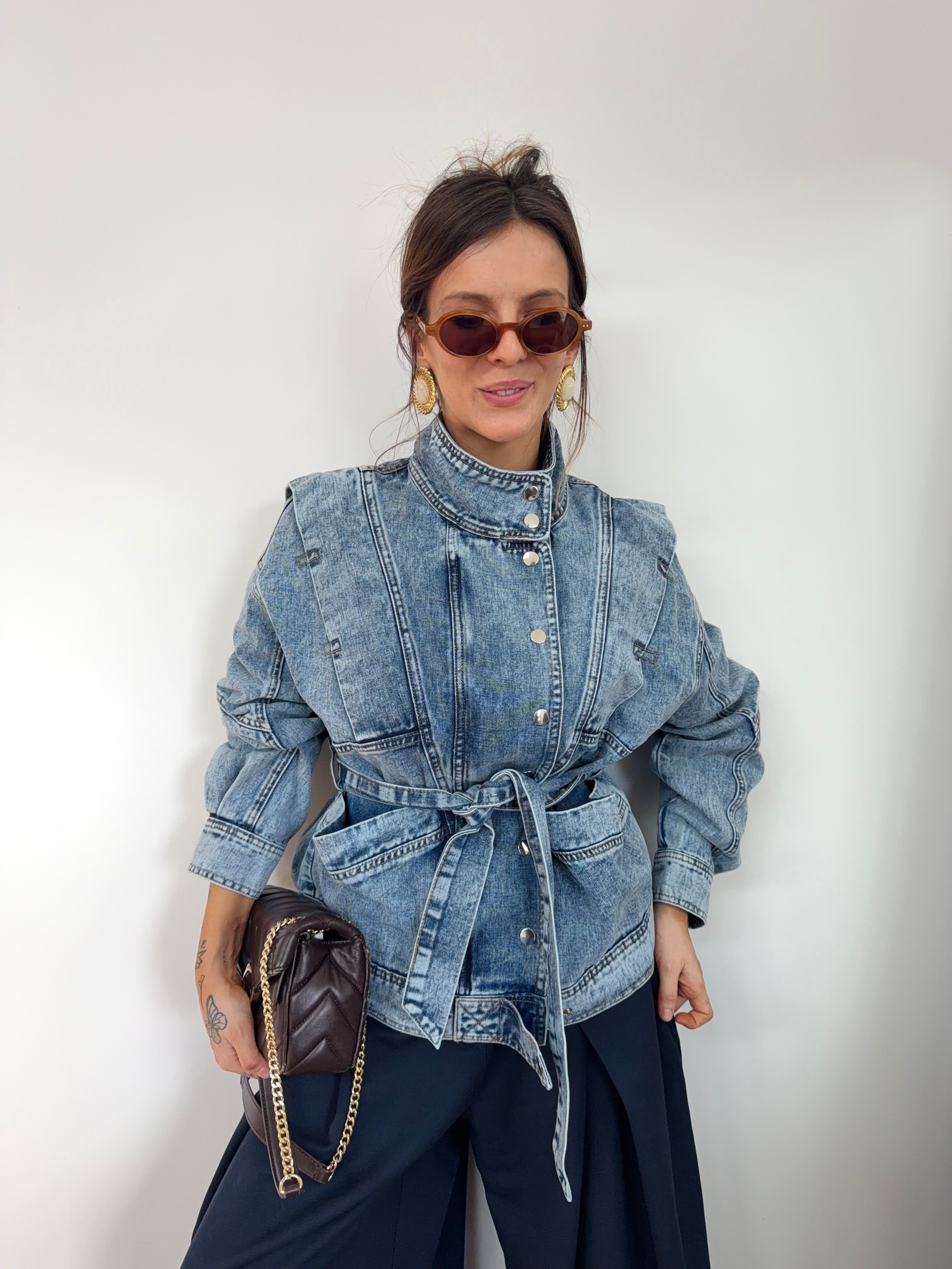 Veste à noeud - bleu jeans