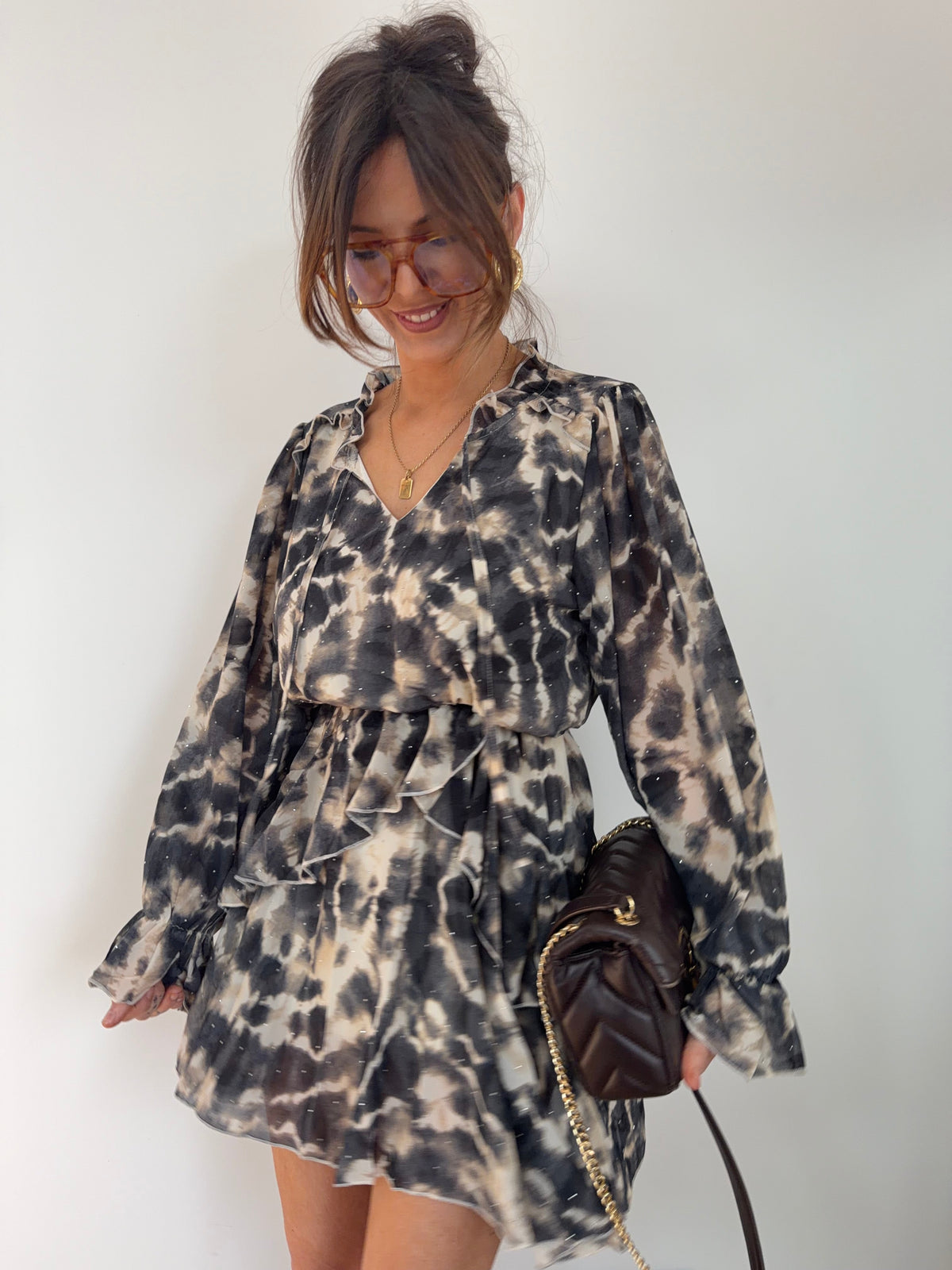 Robe à volants et strass
