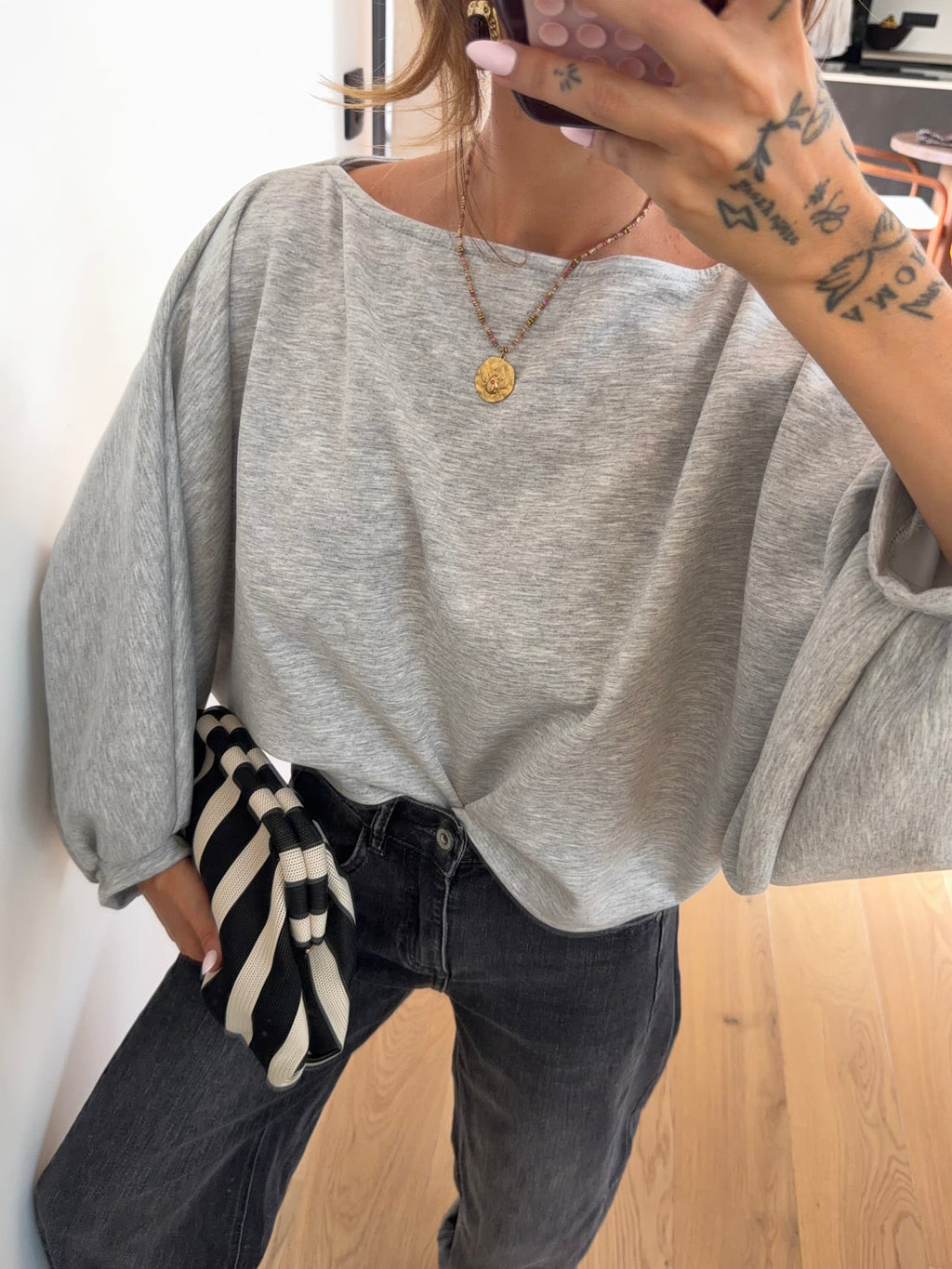 T-shirt bouffant gris