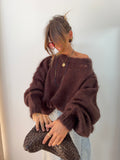 Pull 80% Mohair - chocolat