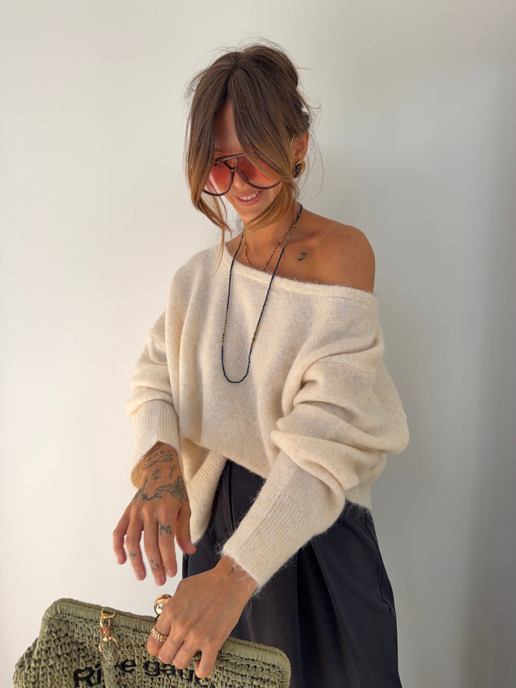 Pull Rome - beige chiné