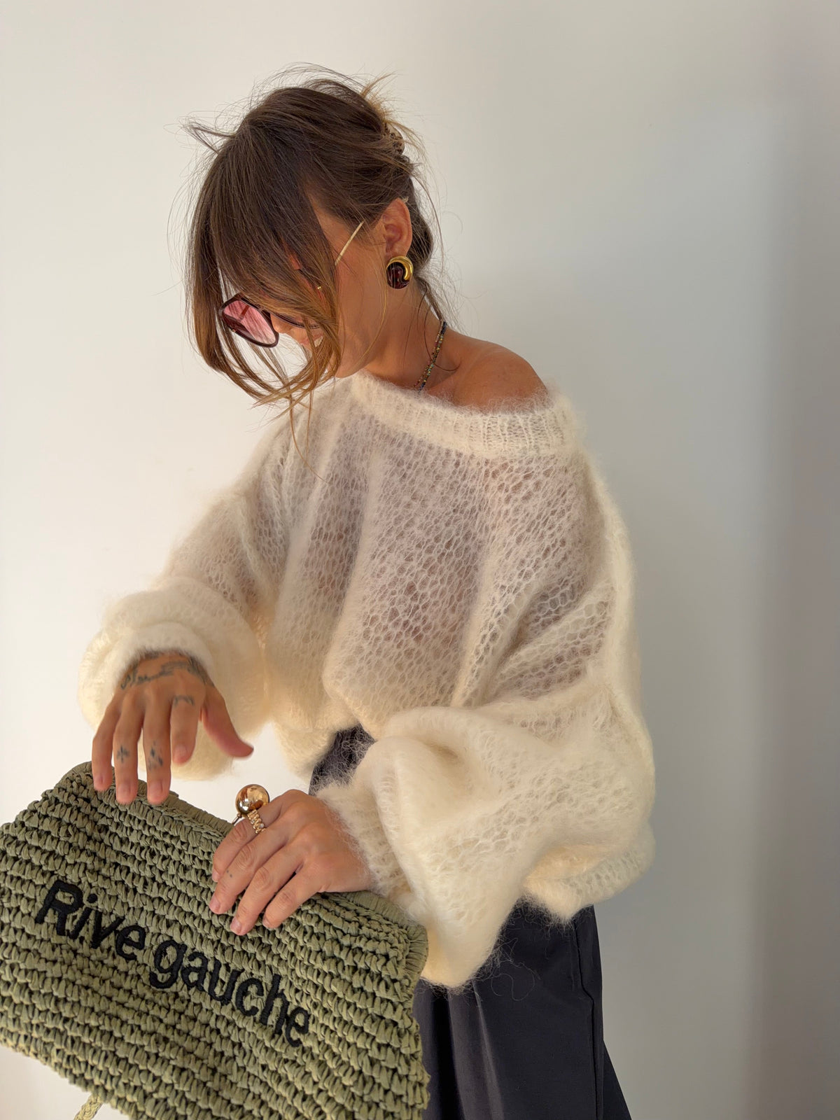 Pull 80% Mohair - beige