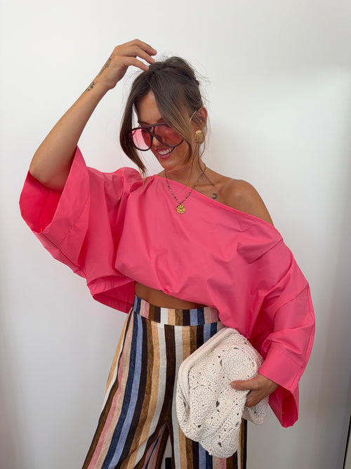 Blouse asymétrique - rose