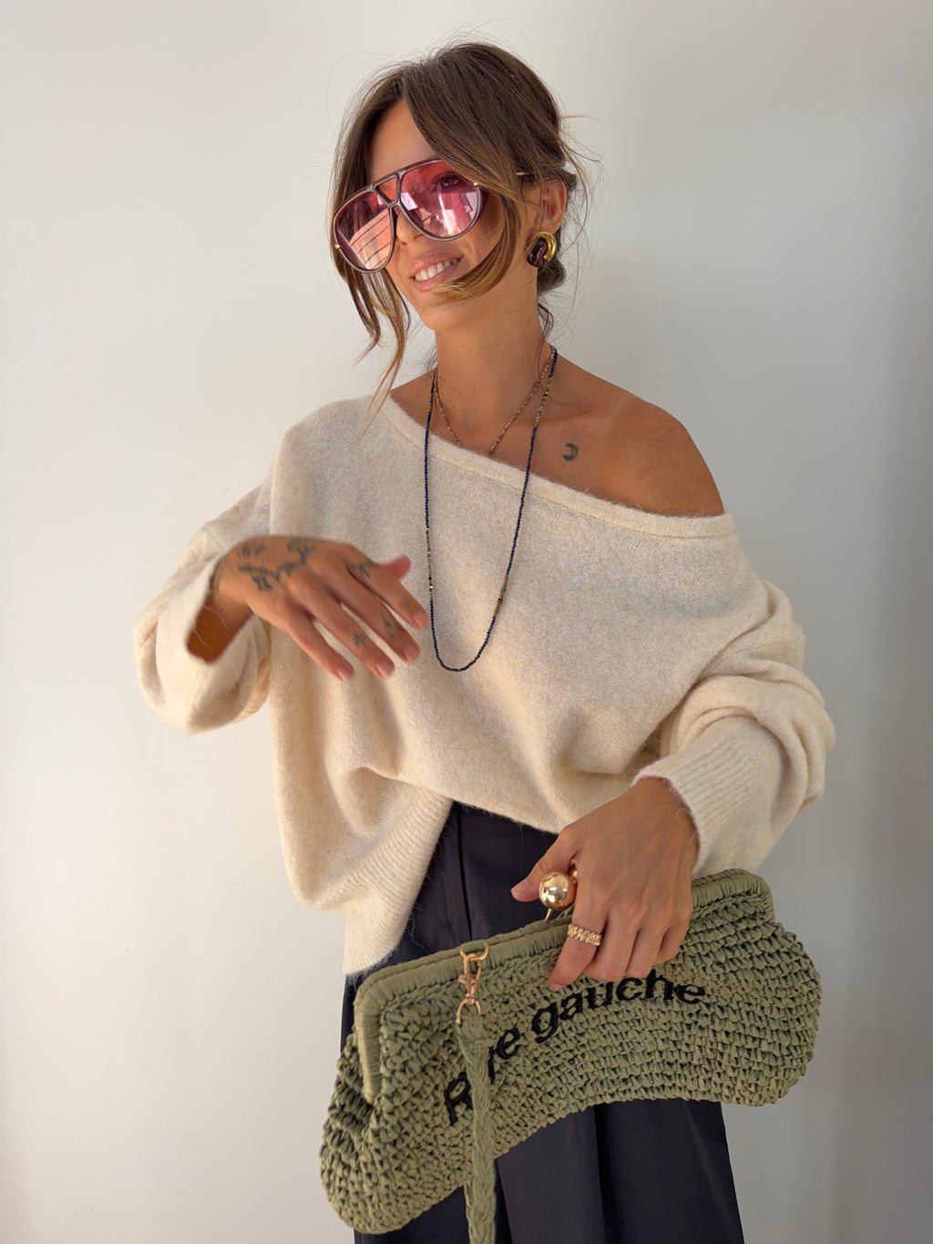 Pull Rome - beige chiné