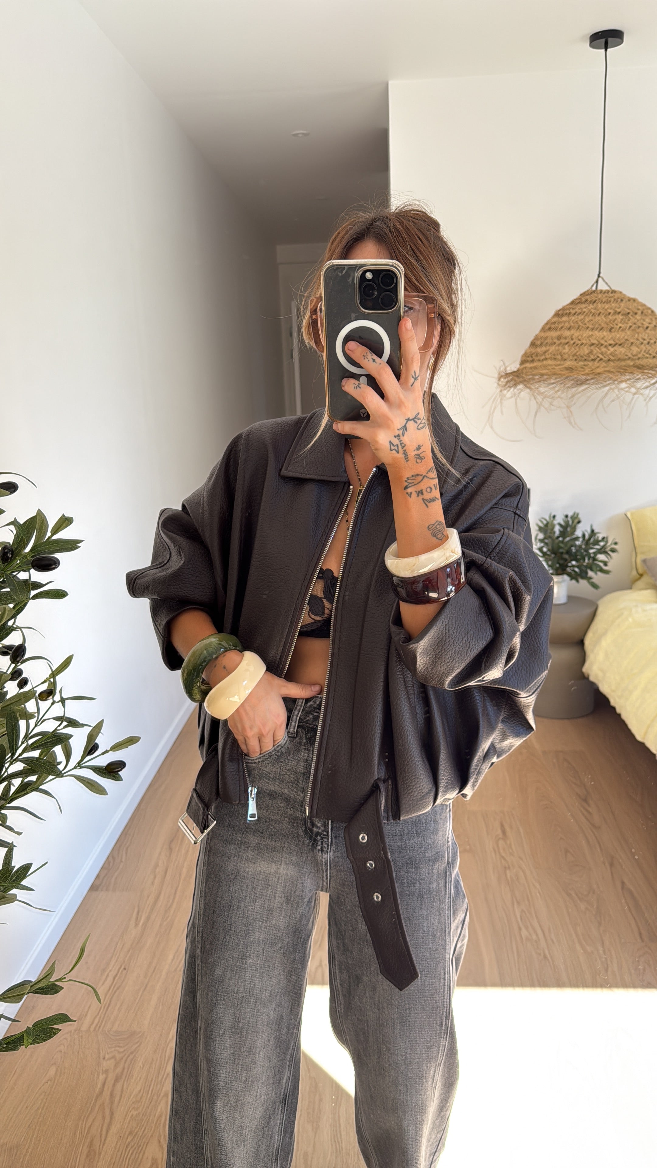Veste bombers - chocolat