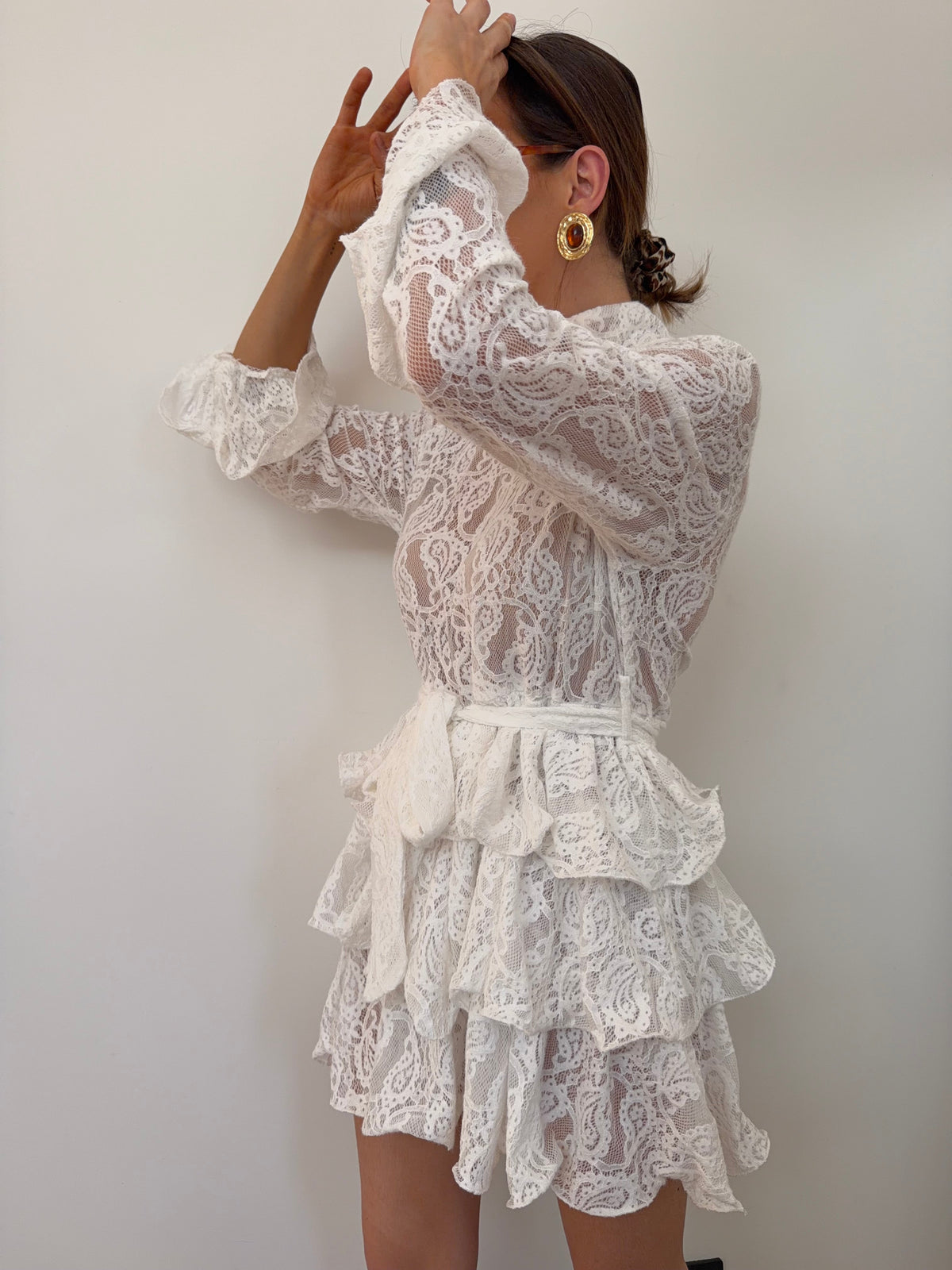 Robe dentelle - blanche
