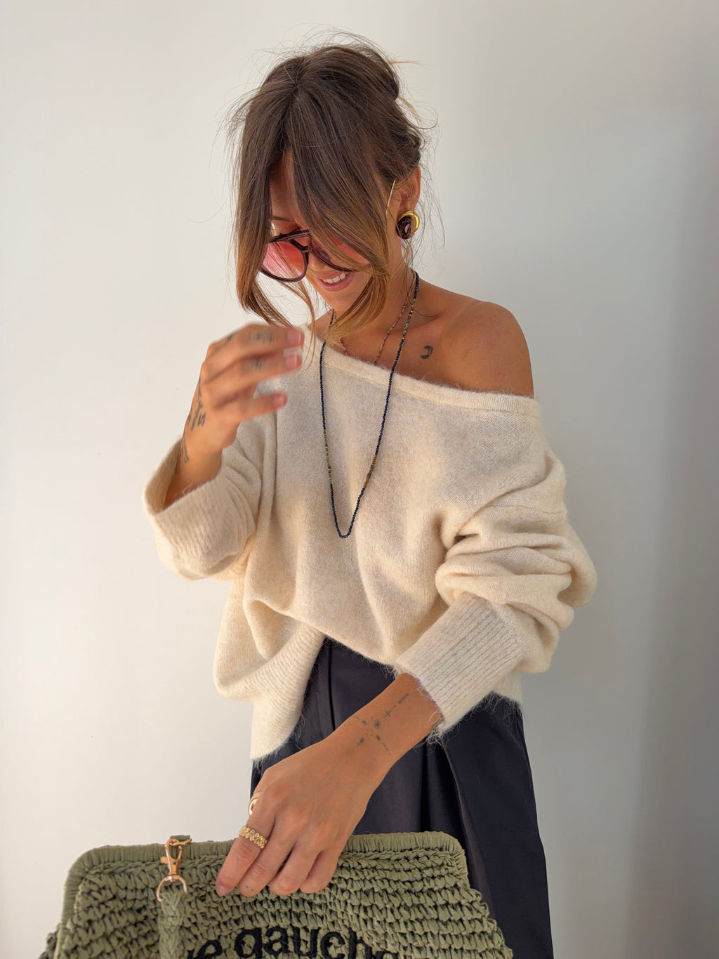 Pull Rome - beige chiné