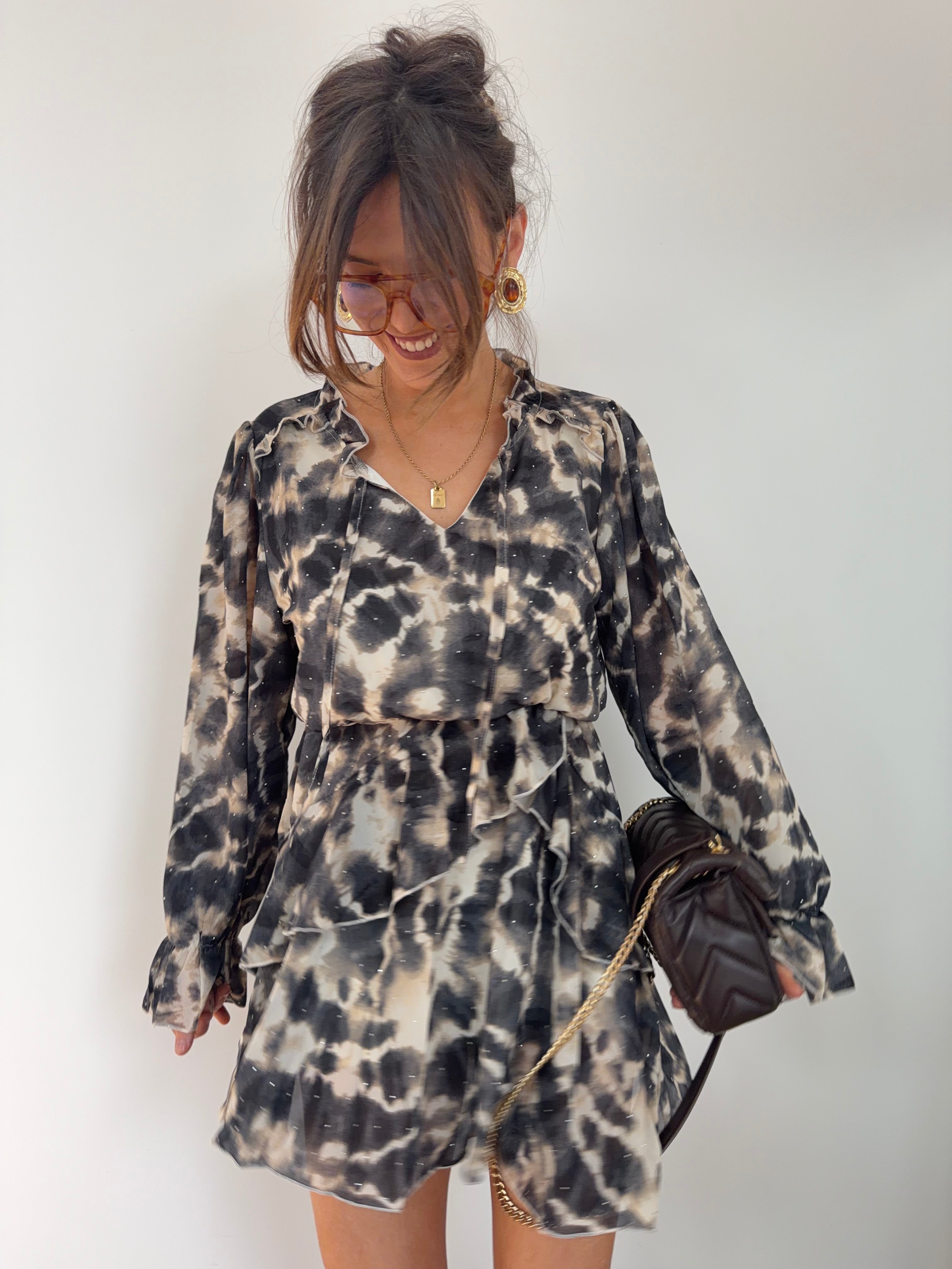 Robe à volants et strass