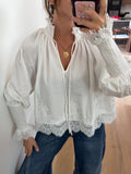 Haut a broderie - blanc
