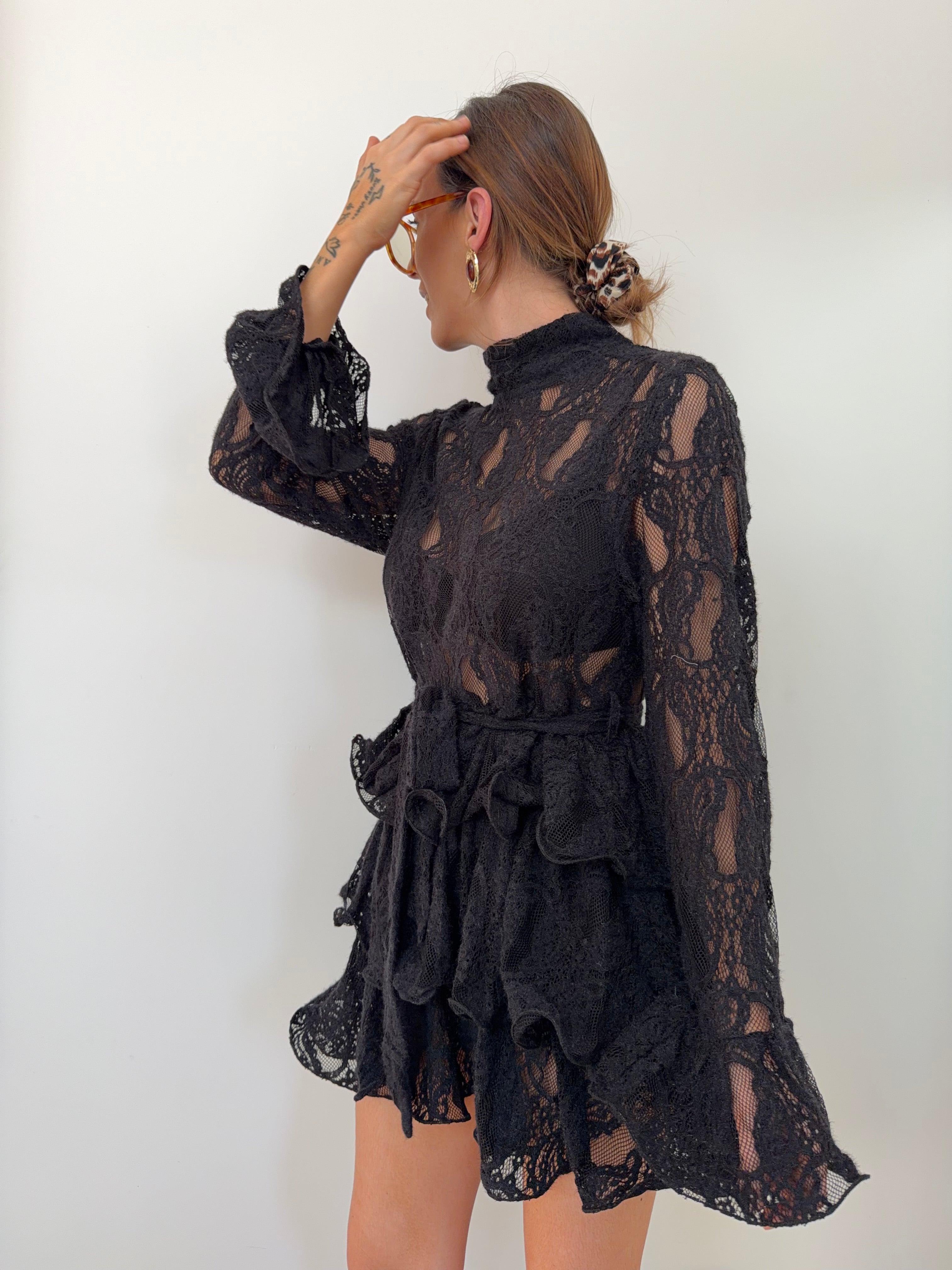 Robe dentelle - noire