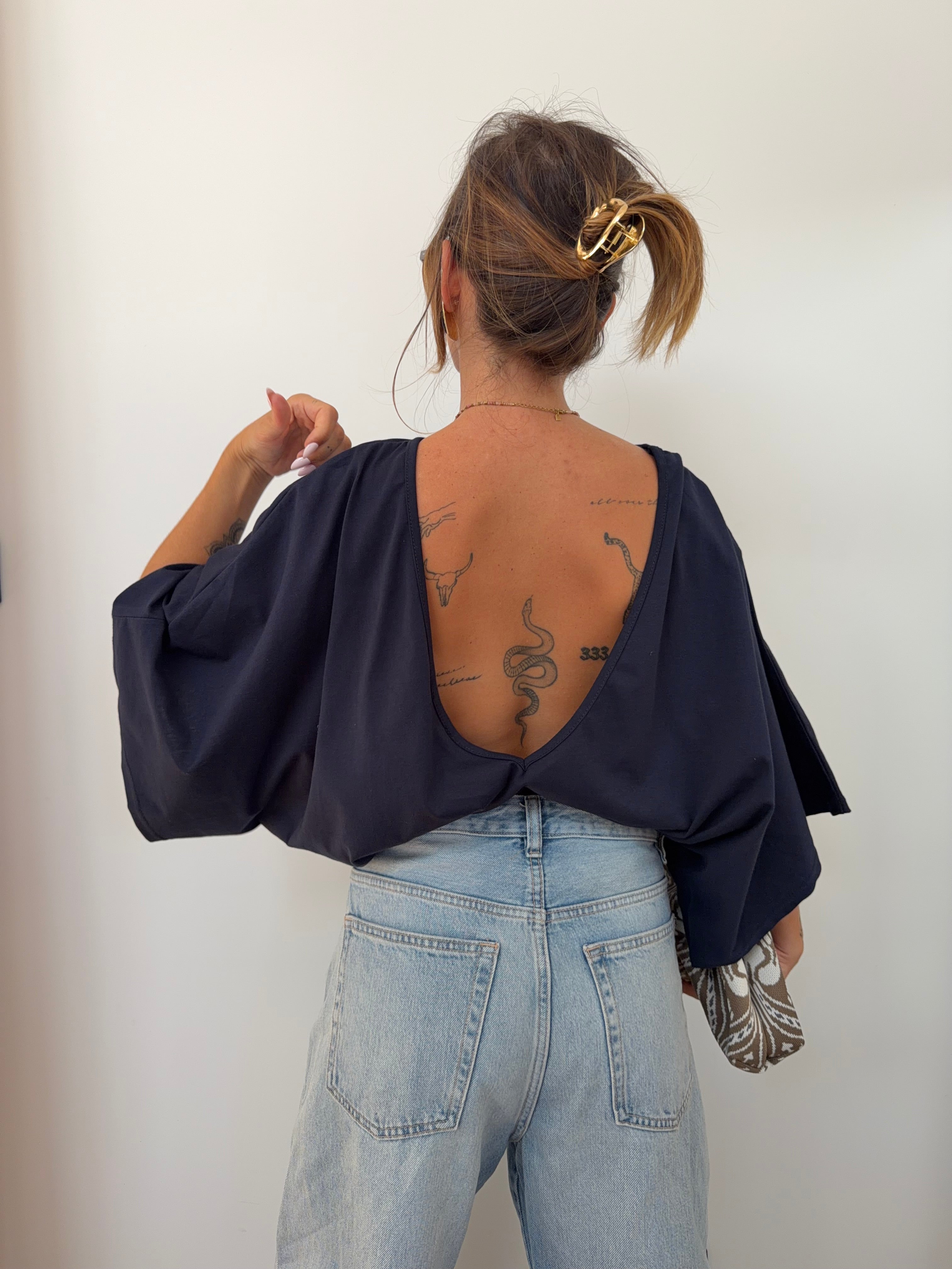T-shirt Lover's dos nu V - bleu marine
