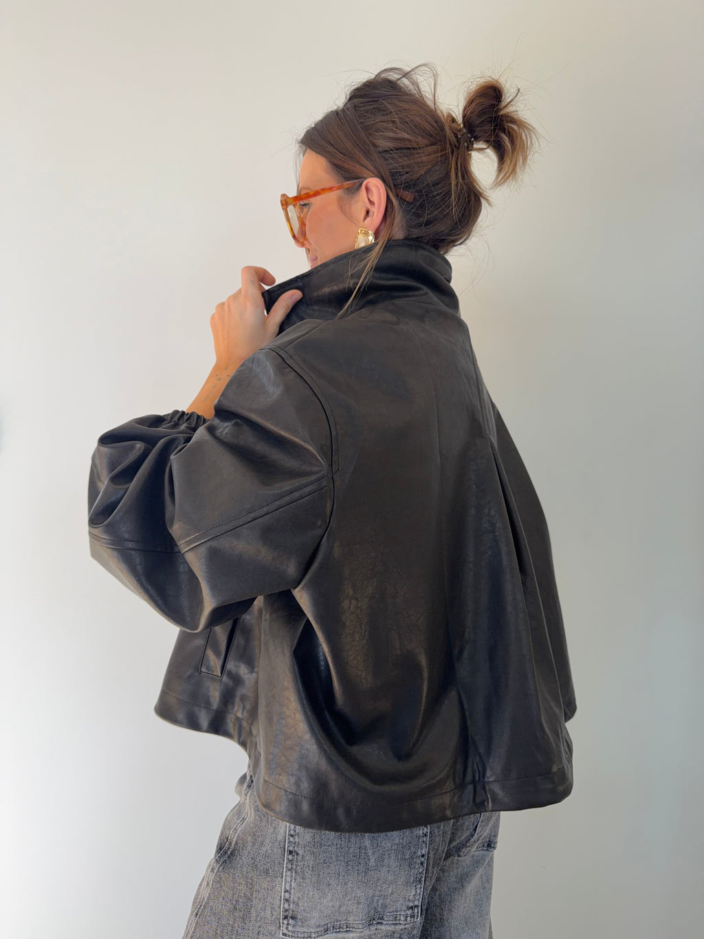 Veste similicuir - noire
