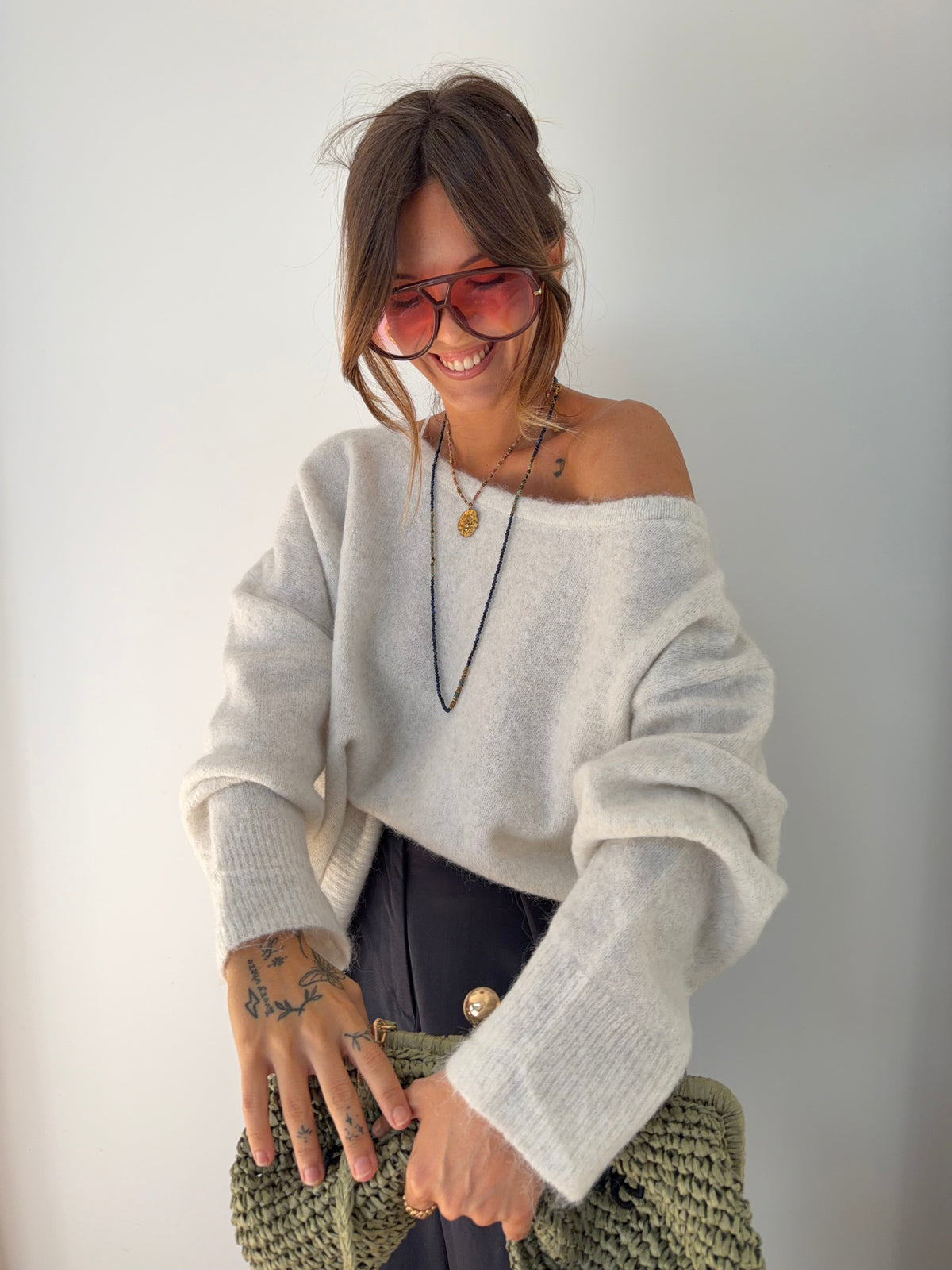Pull Rome - gris chiné