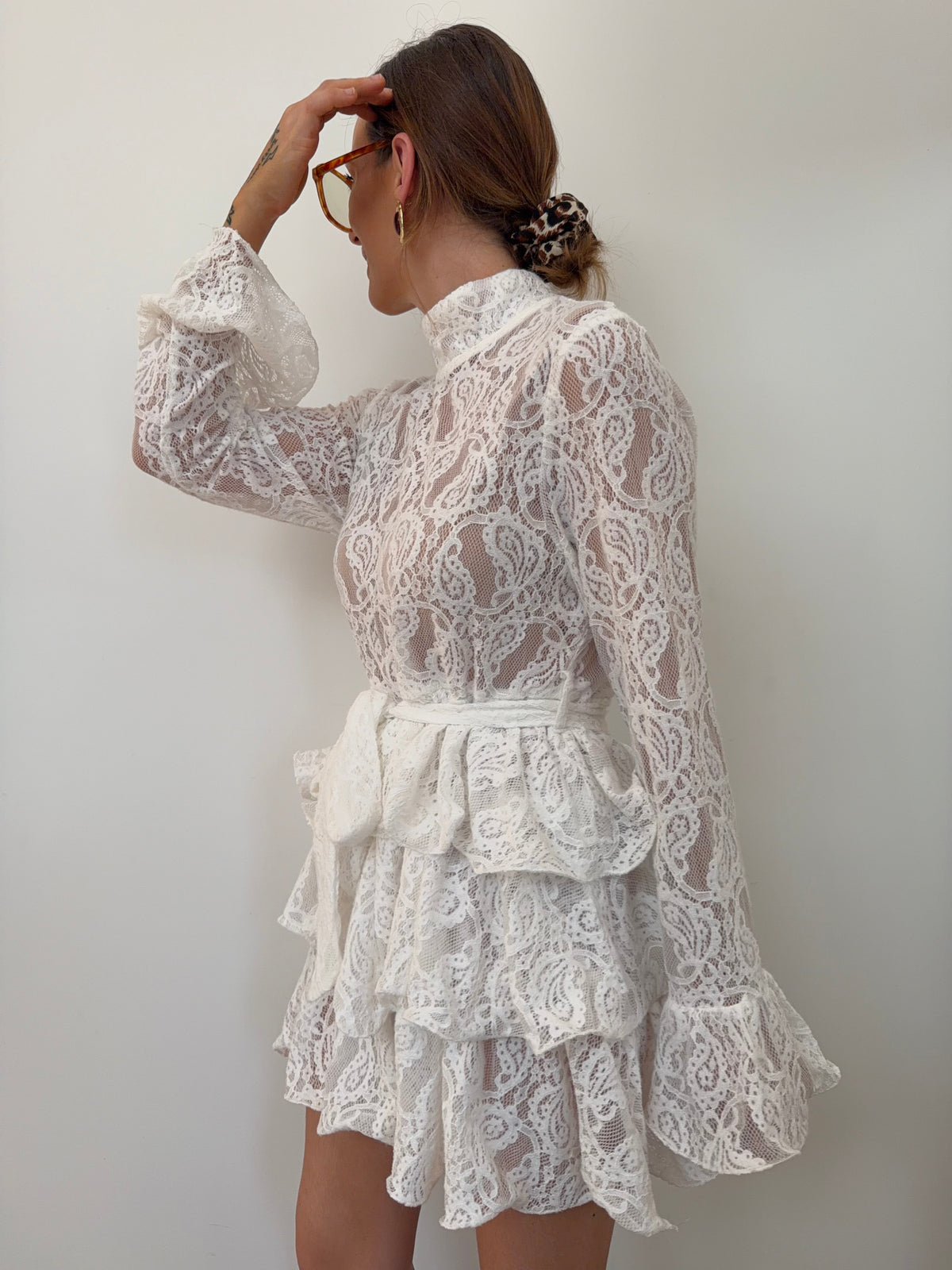 Robe dentelle - blanche