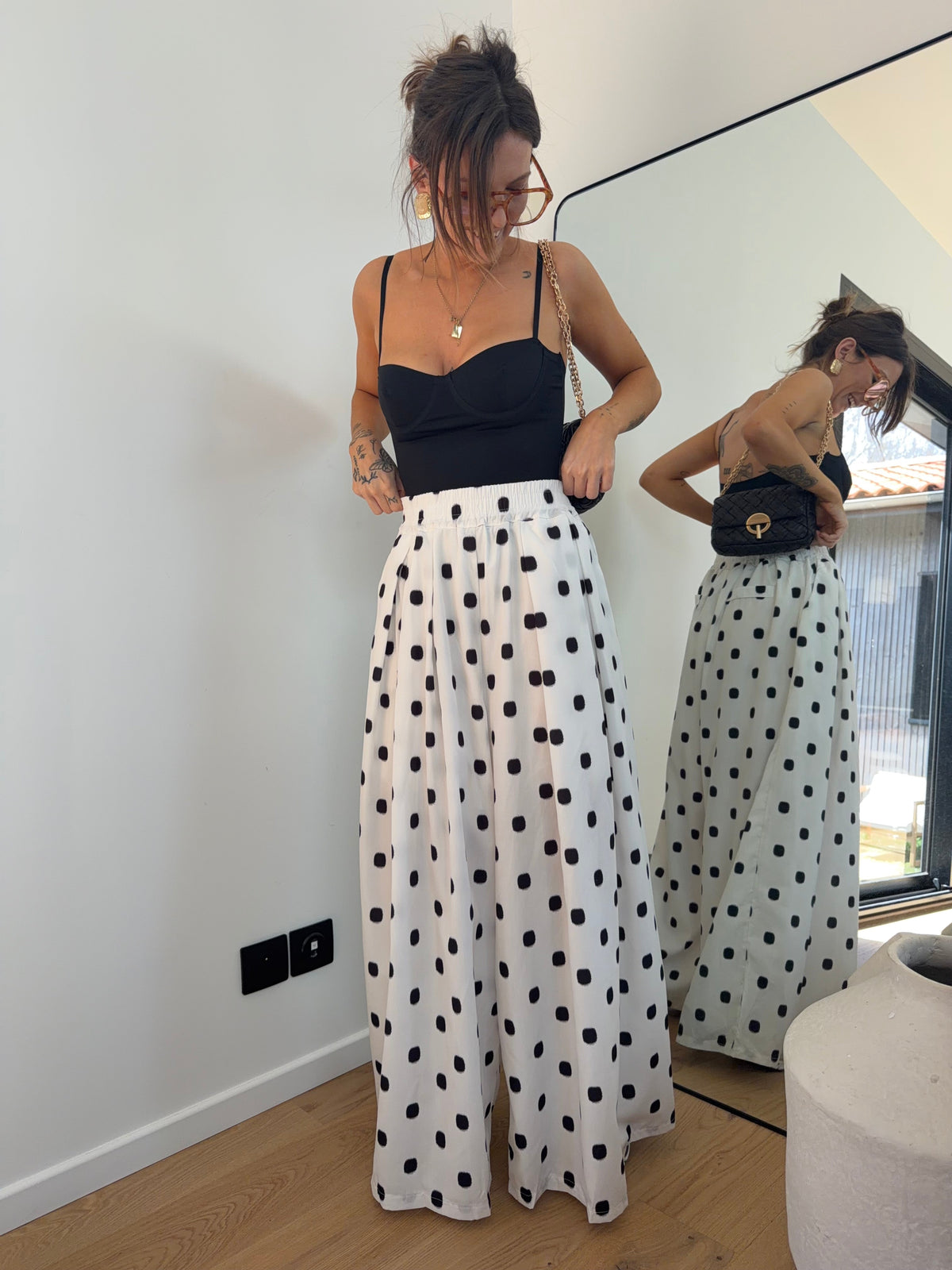 Pantalon à gros pois