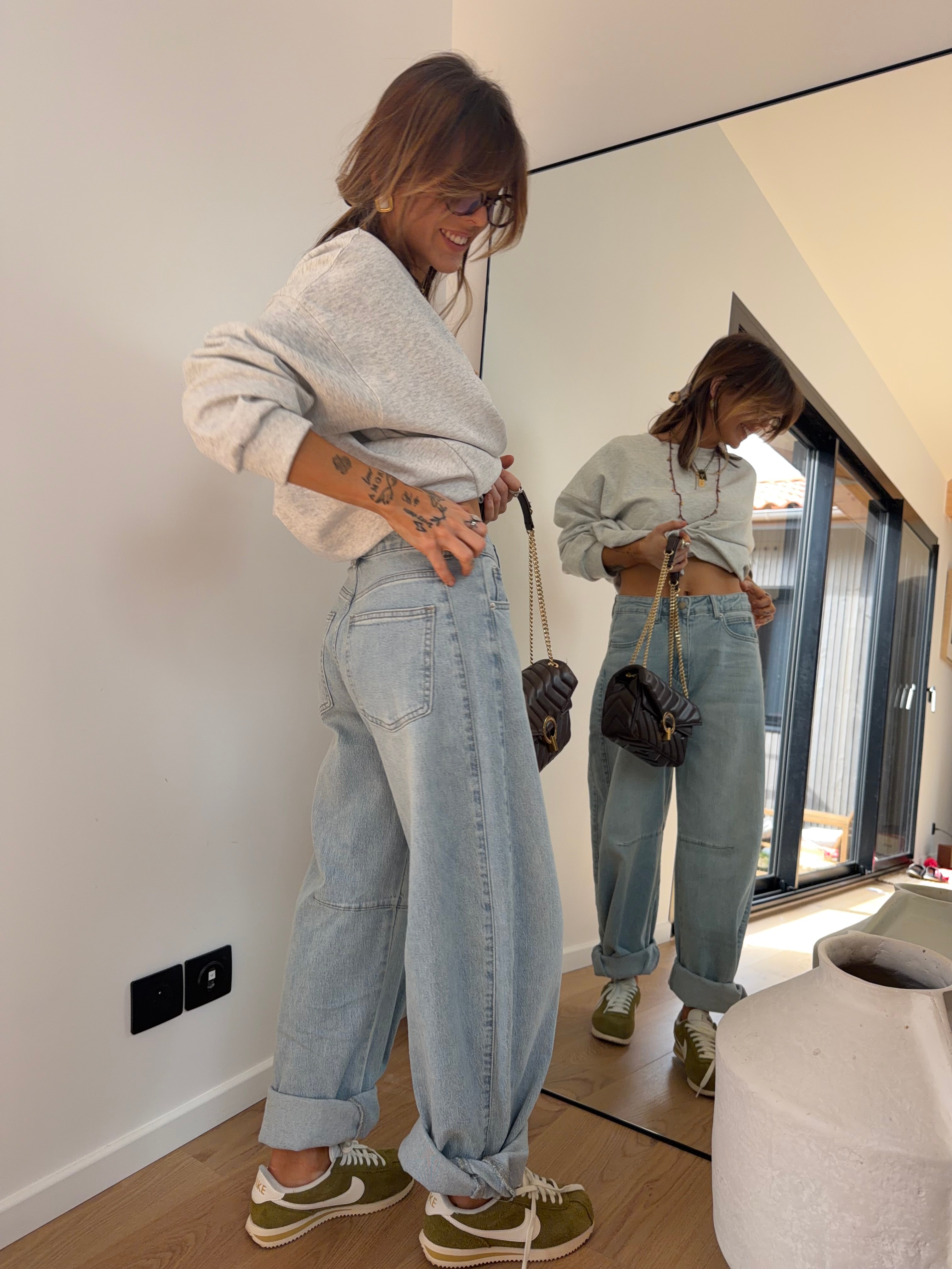 Jeans baggy Paoly - bleu clair