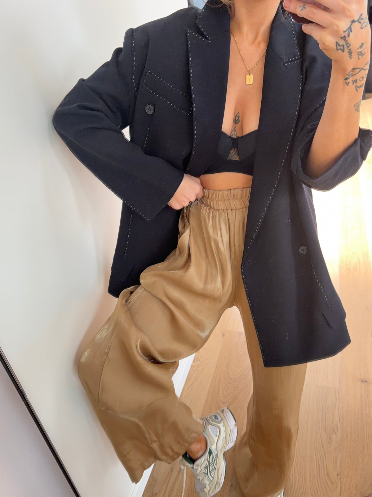 Pantalon satiné - camel