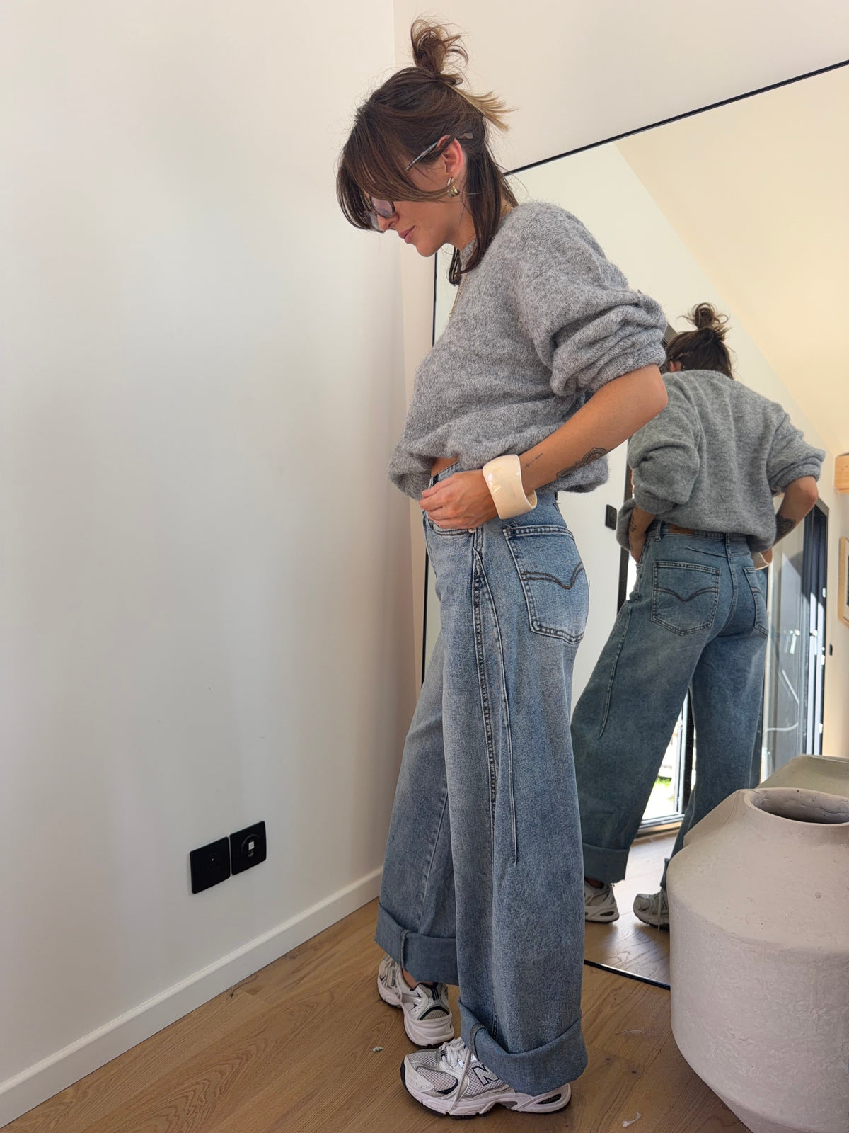 Jeans ballon à détails - Charly