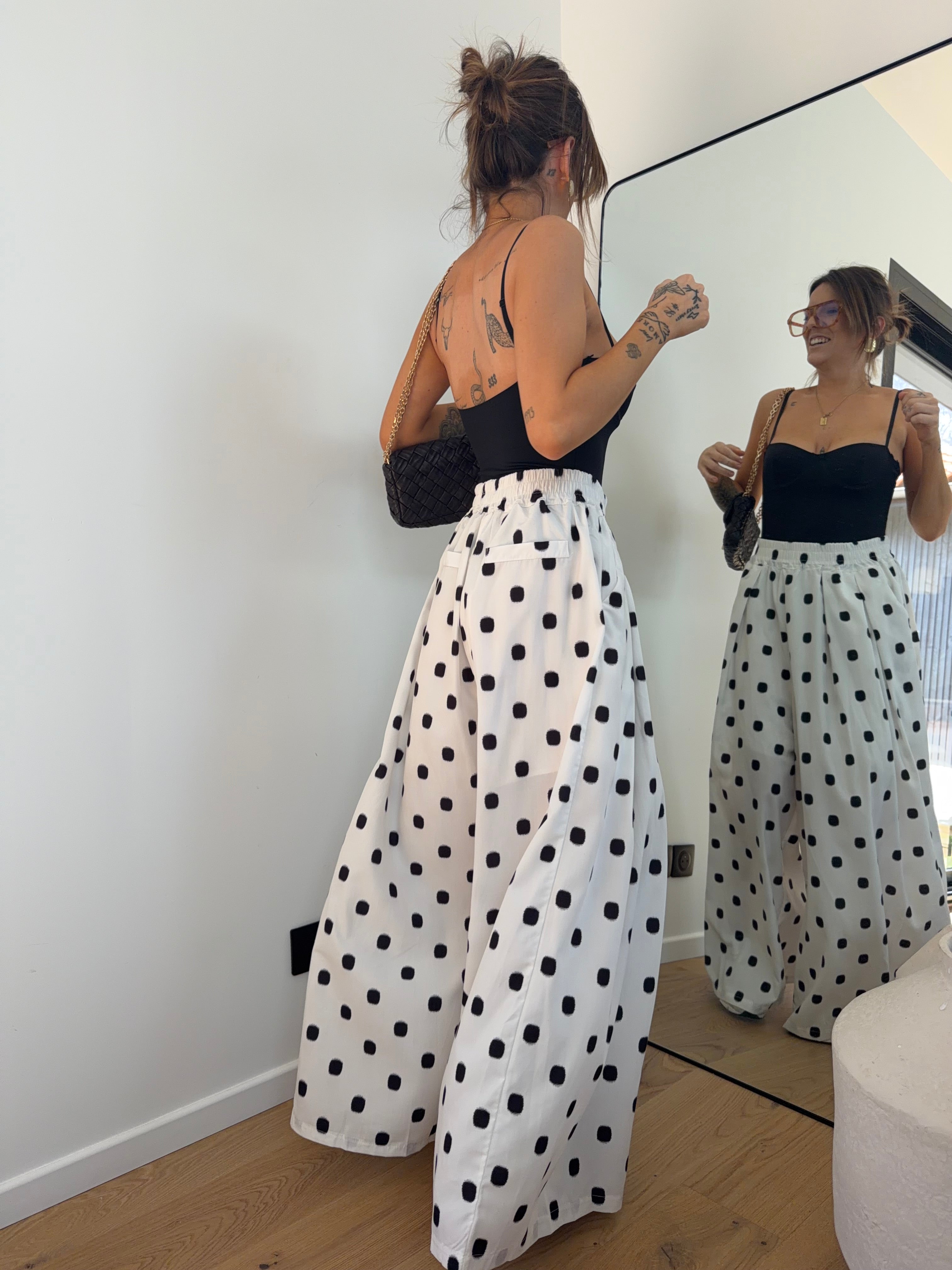 Pantalon à gros pois