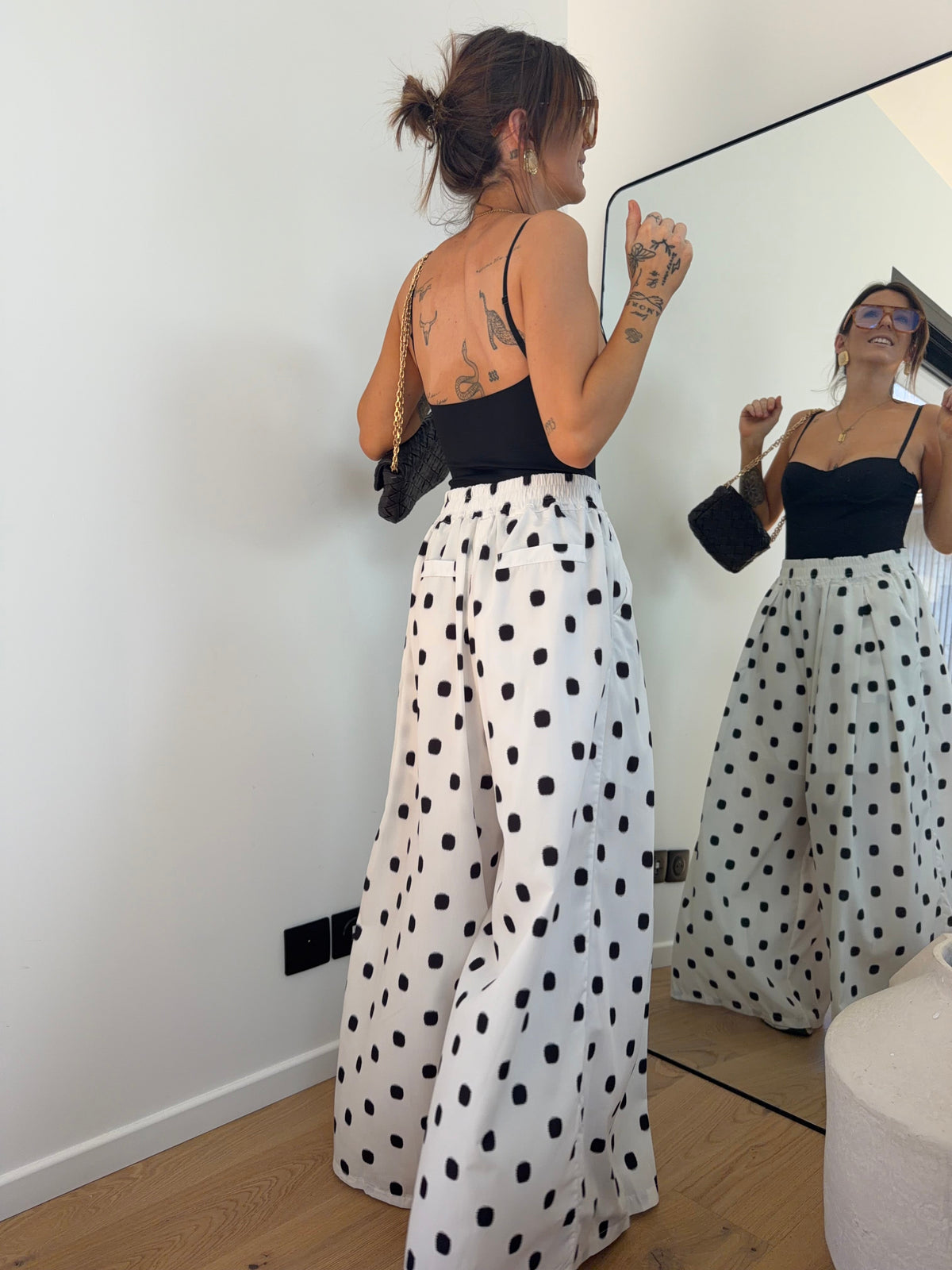 Pantalon à gros pois