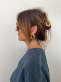 Boucles d'oreilles rondes - ocre