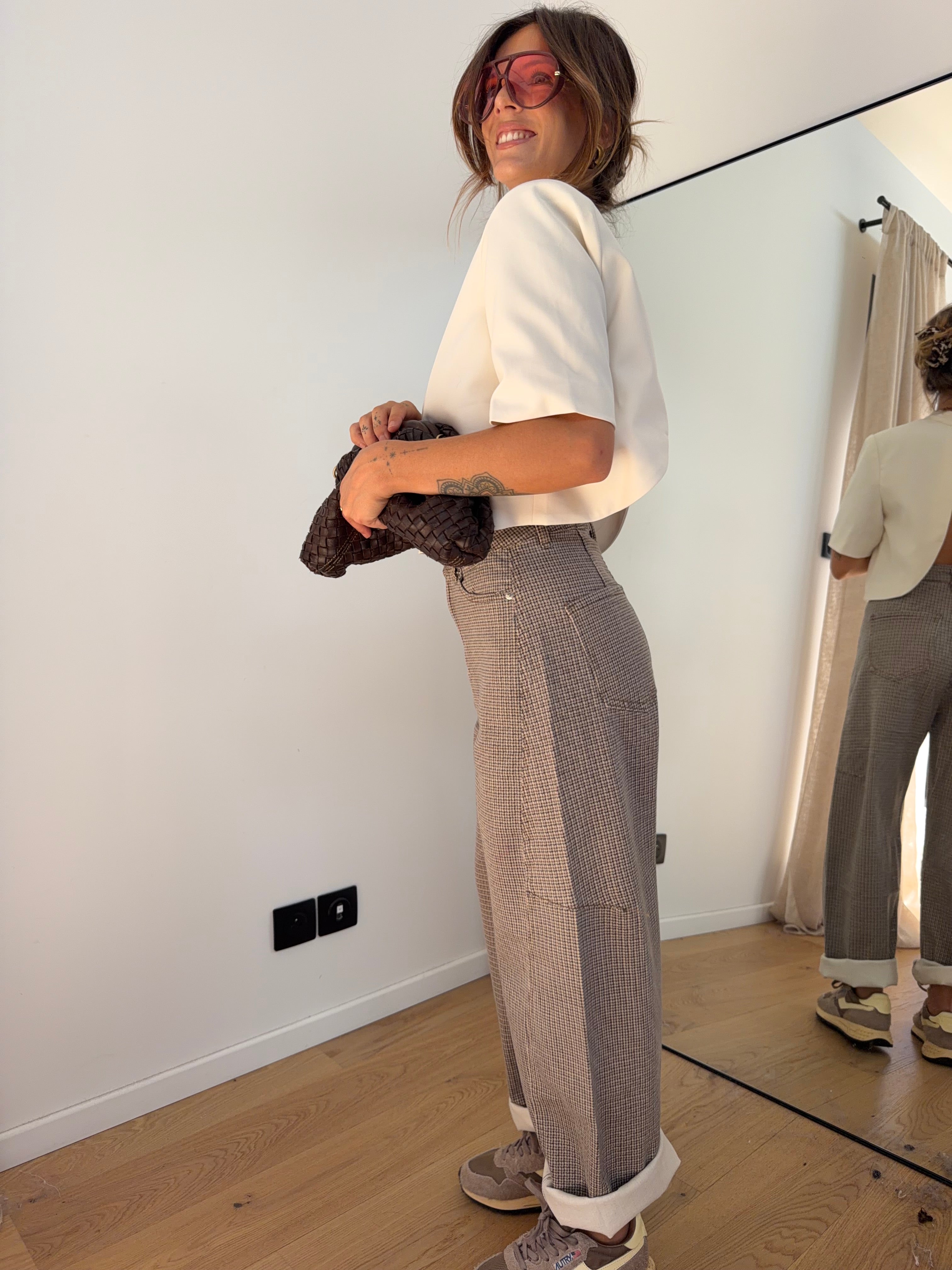 Jeans Mayron - pied de poule