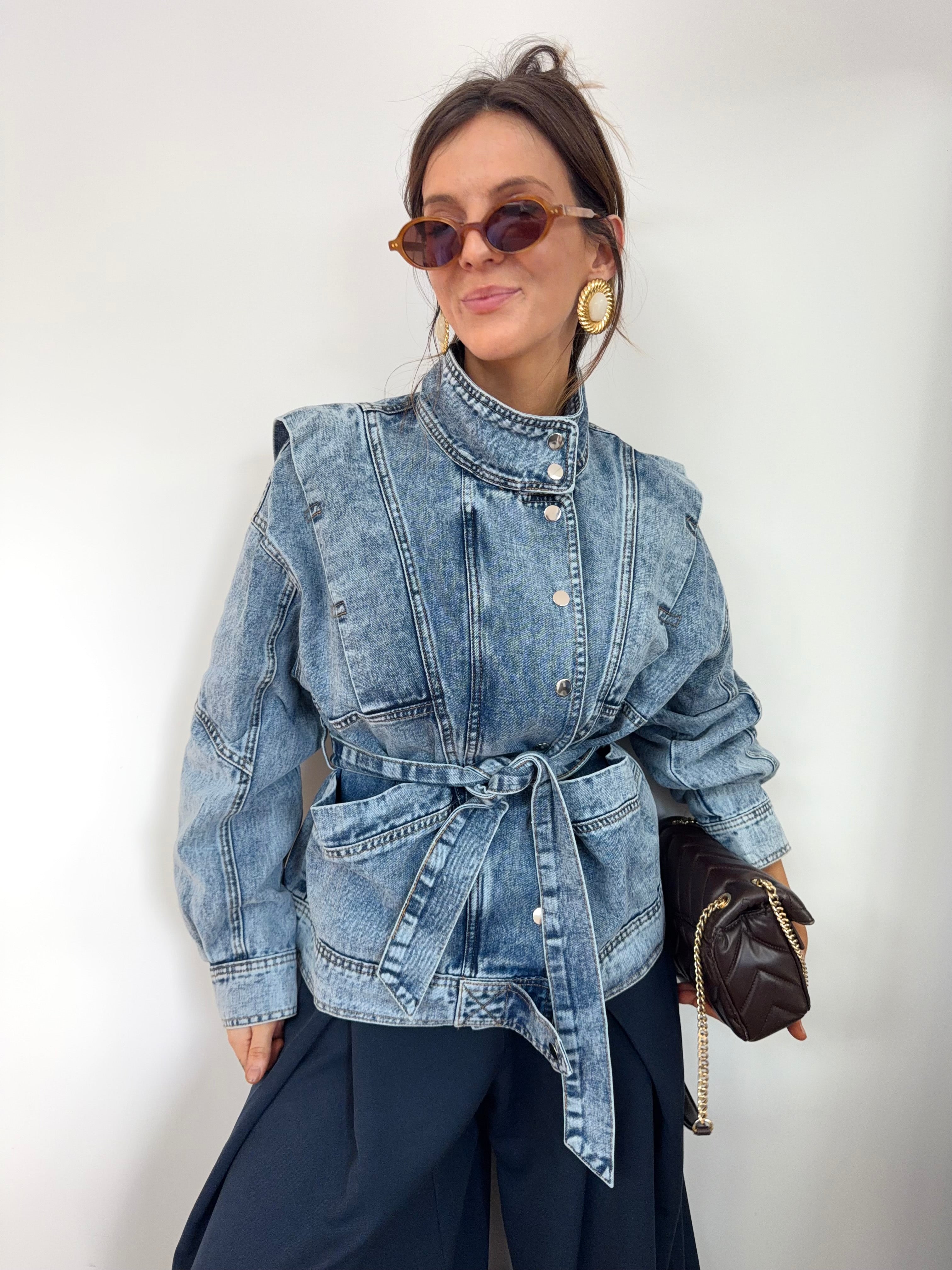Veste à noeud - bleu jeans