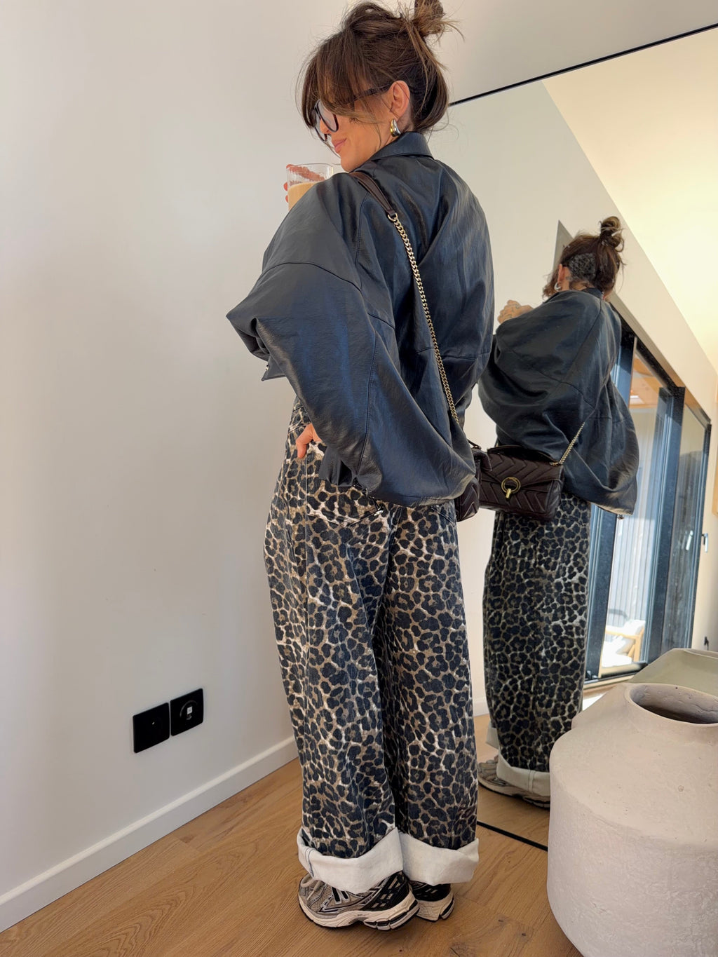 Jeans baggy léopard - Pedro